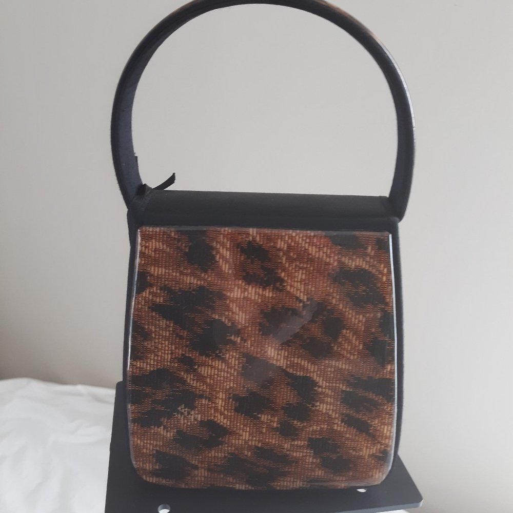 Angela Frascone Leopard Print Mini Purse NWT - Picture 3 of 4